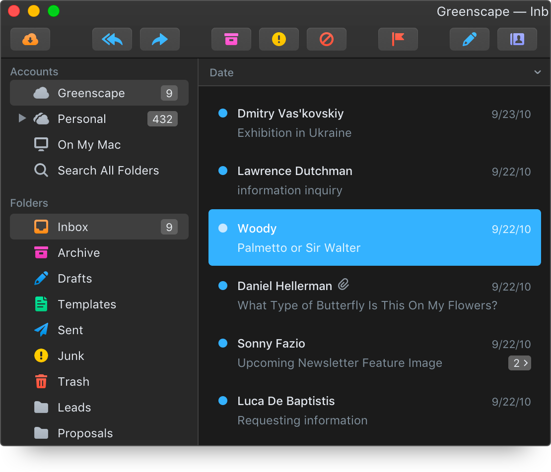 Postbox Dark Mode